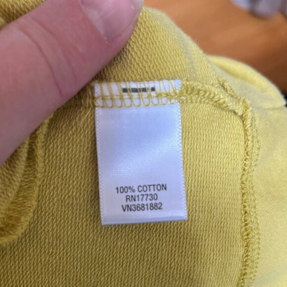 Merona Yellow Double-Breasted Peplum Jacket Blazer Cotton Y2K Ruche Collar Sz XL - Picture 7 of 8